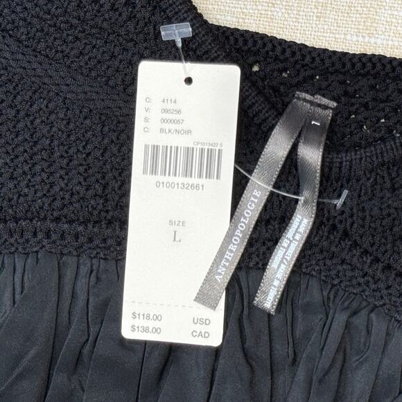 Anthropologie Knit Swing Tank Top Black - Picture 5 of 9